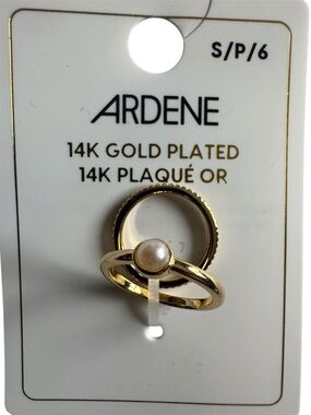 3 FOR $20 ARDENE 14K Gold Plated Ring Set - Gold